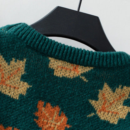 Lucy Maple Leaf Knit Sweater